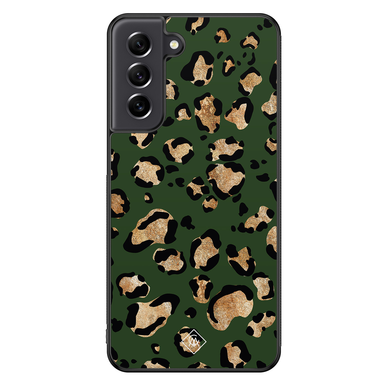 Samsung Galaxy S21 FE hoesje Luipaard groen