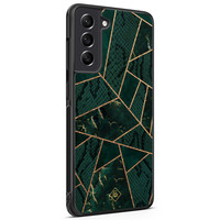 Casimoda Samsung Galaxy S21 FE hoesje - Abstract groen