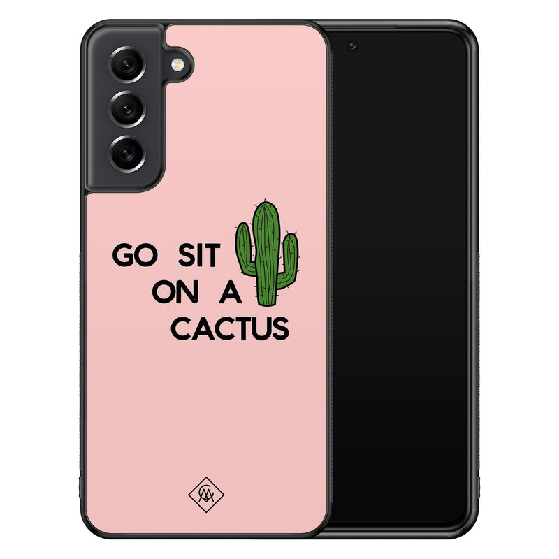 Casimoda Samsung Galaxy S21 FE hoesje - Go sit on a cactus