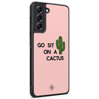 Casimoda Samsung Galaxy S21 FE hoesje - Go sit on a cactus