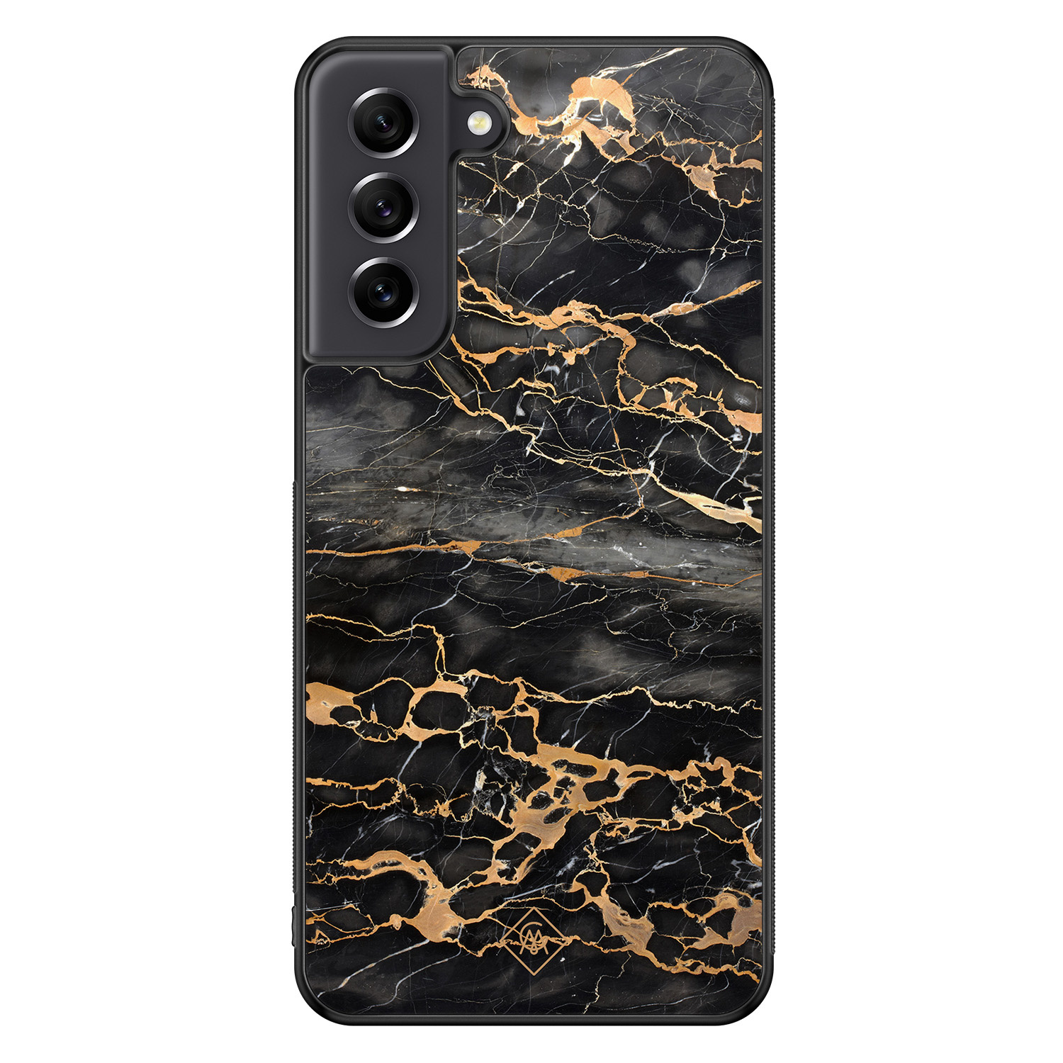 Samsung Galaxy S21 FE hoesje Marmer grijs brons