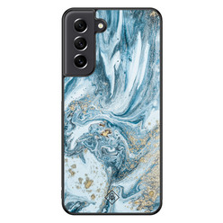 Casimoda Samsung Galaxy S21 FE hoesje - Marble sea