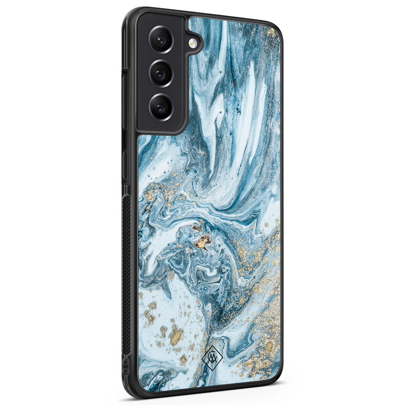 Casimoda Samsung Galaxy S21 FE hoesje - Marble sea