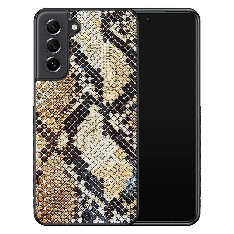 Casimoda Samsung Galaxy S21 FE hoesje - Golden snake