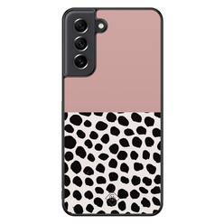 Casimoda Samsung Galaxy S21 FE hoesje - Pink dots