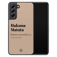 Casimoda Samsung Galaxy S21 FE hoesje - Hakuna matata