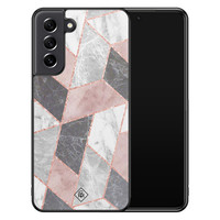 Casimoda Samsung Galaxy S21 FE hoesje - Stone grid