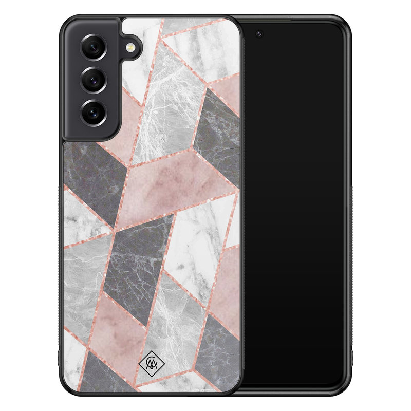Casimoda Samsung Galaxy S21 FE hoesje - Stone grid