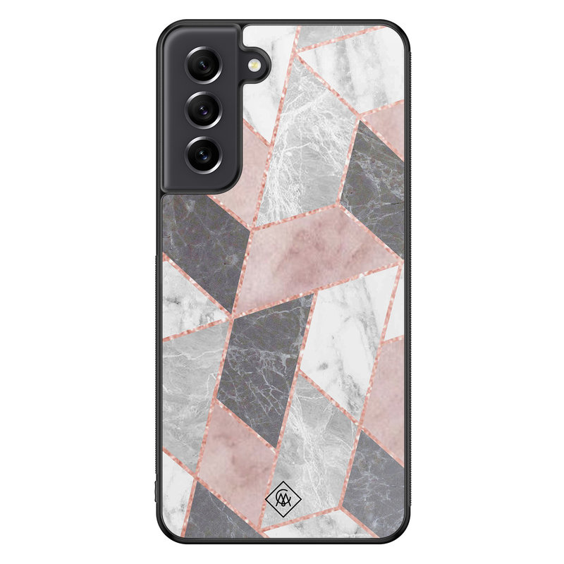 Casimoda Samsung Galaxy S21 FE hoesje - Stone grid
