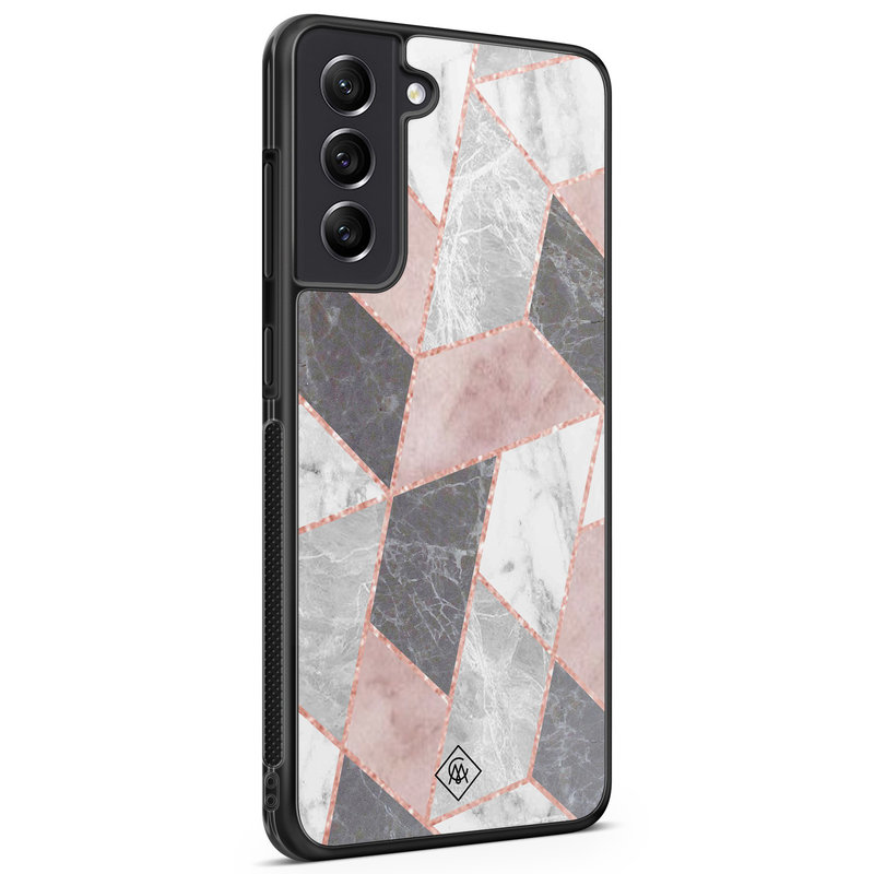 Casimoda Samsung Galaxy S21 FE hoesje - Stone grid