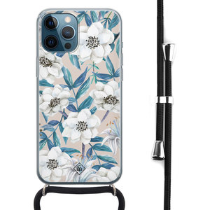 Casimoda iPhone 12 Pro Max hoesje met koord - Touch of flowers