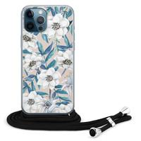 Casimoda iPhone 12 Pro Max hoesje met koord - Touch of flowers