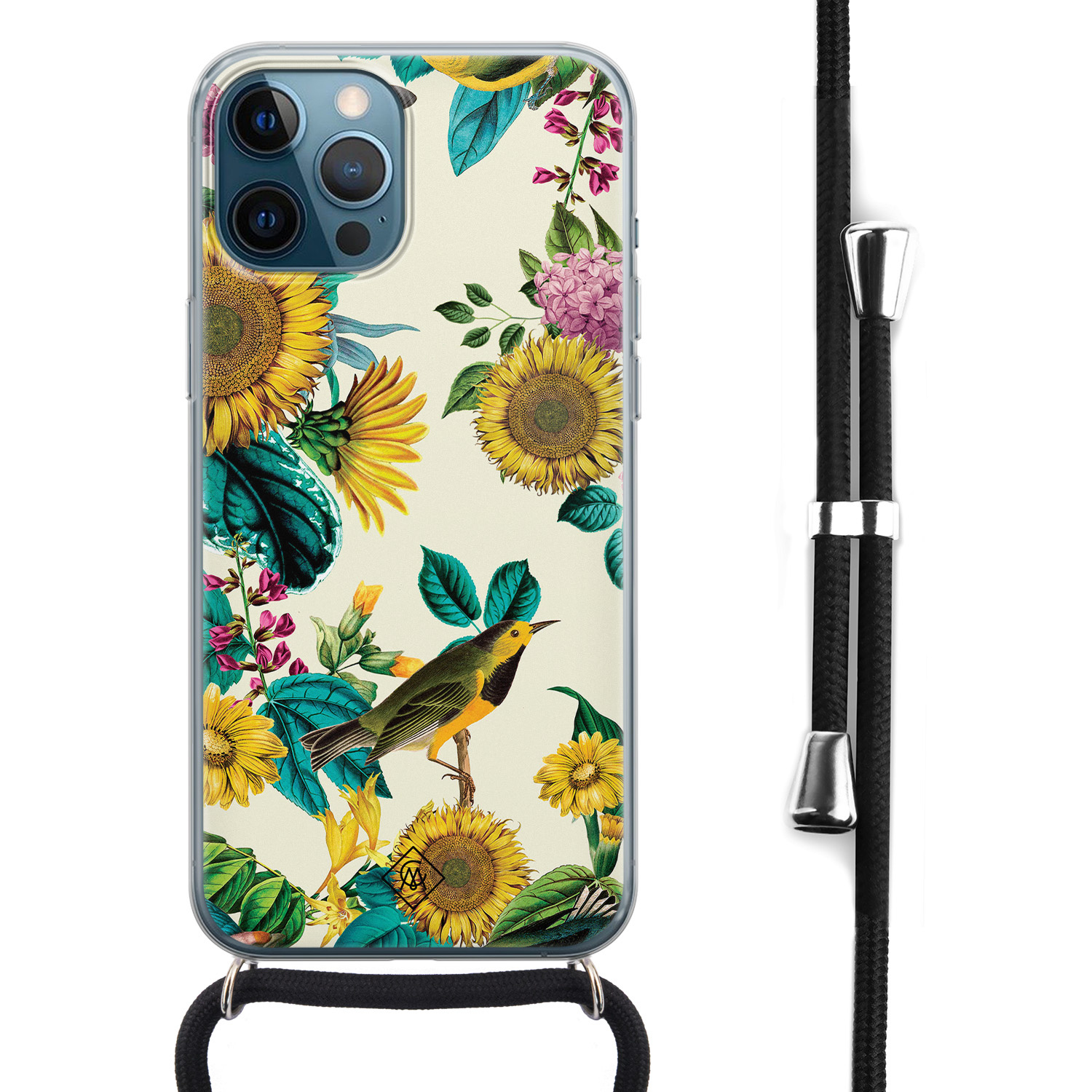 iPhone 12 Pro Max hoesje met koord - Sunflowers