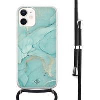 Casimoda iPhone 12 mini hoesje met koord - Touch of mint