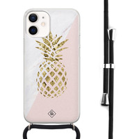 Casimoda iPhone 12 mini hoesje met koord - Ananas