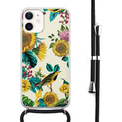 Casimoda iPhone 12 mini hoesje met koord - Sunflowers