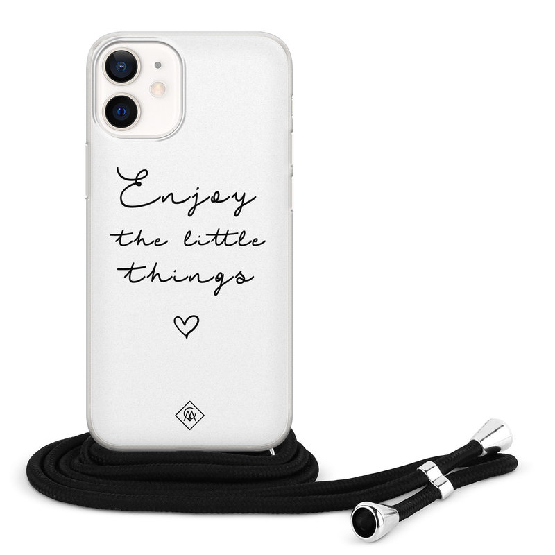 Casimoda iPhone 12 mini hoesje met koord - Enjoy life