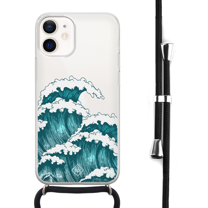 Casimoda iPhone 12 mini hoesje met koord - Wave