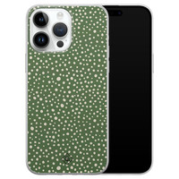 Casimoda iPhone 14 Pro Max siliconen hoesje - Green dots