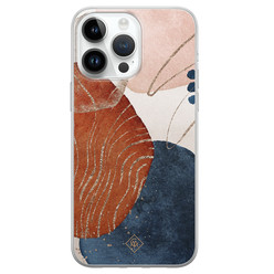 Casimoda iPhone 14 Pro Max siliconen hoesje - Abstract terracotta