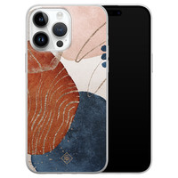 Casimoda iPhone 14 Pro Max siliconen hoesje - Abstract terracotta