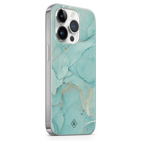 Casimoda iPhone 14 Pro Max siliconen hoesje - Touch of mint