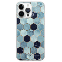 Casimoda iPhone 14 Pro Max siliconen hoesje - Blue cubes