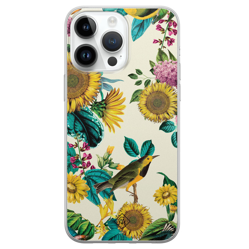 Casimoda iPhone 14 Pro Max siliconen hoesje - Sunflowers