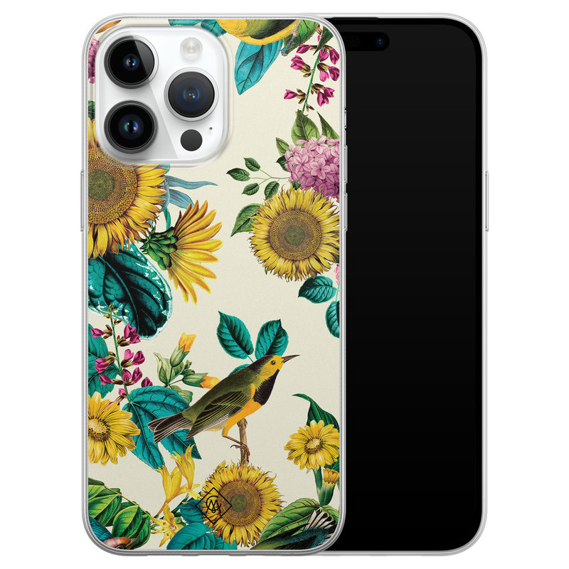 Casimoda iPhone 14 Pro Max siliconen hoesje - Sunflowers