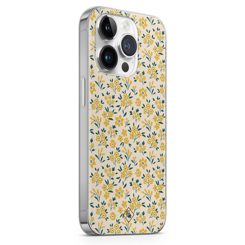 Casimoda iPhone 14 Pro Max siliconen hoesje - Yellow garden