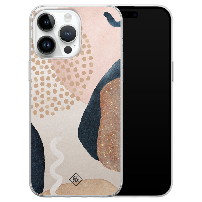 Casimoda iPhone 14 Pro Max siliconen hoesje - Abstract dots