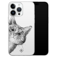 Casimoda iPhone 14 Pro Max siliconen hoesje - Kat kiekeboe