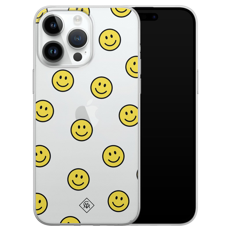 Casimoda iPhone 14 Pro Max siliconen hoesje - Smileys