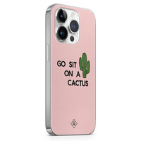 Casimoda iPhone 14 Pro Max siliconen hoesje - Go sit on a cactus