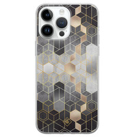 Casimoda iPhone 14 Pro Max siliconen hoesje - Grey cubes