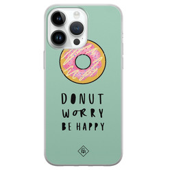 Casimoda iPhone 14 Pro Max siliconen hoesje - Donut worry