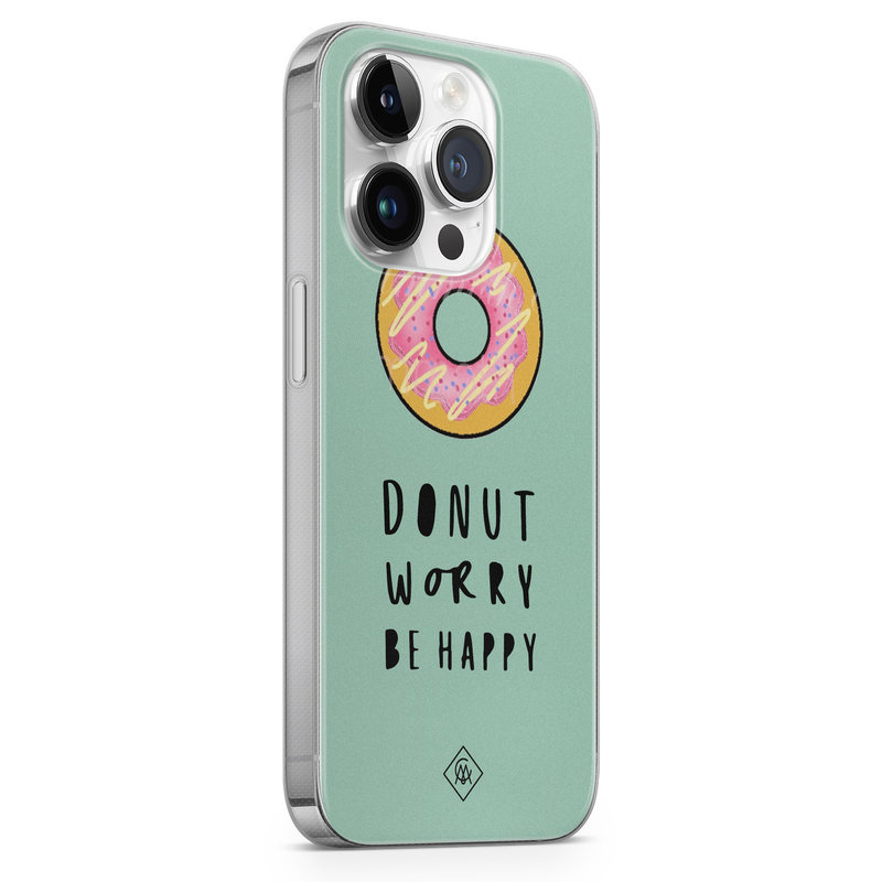 Casimoda iPhone 14 Pro Max siliconen hoesje - Donut worry