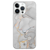 Casimoda iPhone 14 Pro Max siliconen hoesje - Marmer grijs