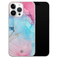 Casimoda iPhone 14 Pro Max siliconen hoesje - Marble colorbomb