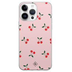 Casimoda iPhone 14 Pro Max siliconen hoesje - Kersjes