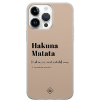 Casimoda iPhone 14 Pro Max siliconen hoesje - Hakuna matata