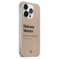 Casimoda iPhone 14 Pro Max siliconen hoesje - Hakuna matata