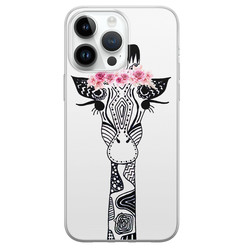 Casimoda iPhone 14 Pro Max siliconen hoesje - Giraffe