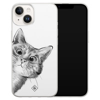 Casimoda iPhone 14 siliconen hoesje - Kat kiekeboe