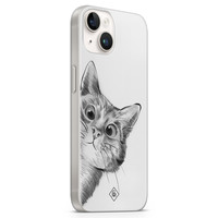 Casimoda iPhone 14 siliconen hoesje - Kat kiekeboe