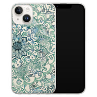 Casimoda iPhone 14 siliconen hoesje - Mandala blauw