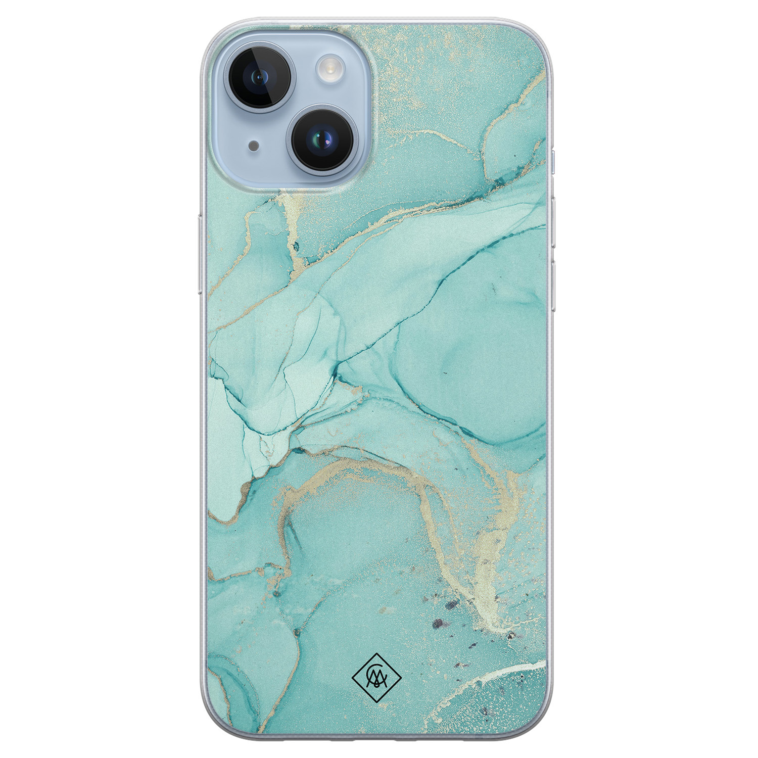 iPhone 14 Plus siliconen hoesje - Touch of mint