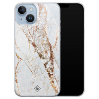 Casimoda iPhone 14 Plus siliconen hoesje - Marmer goud