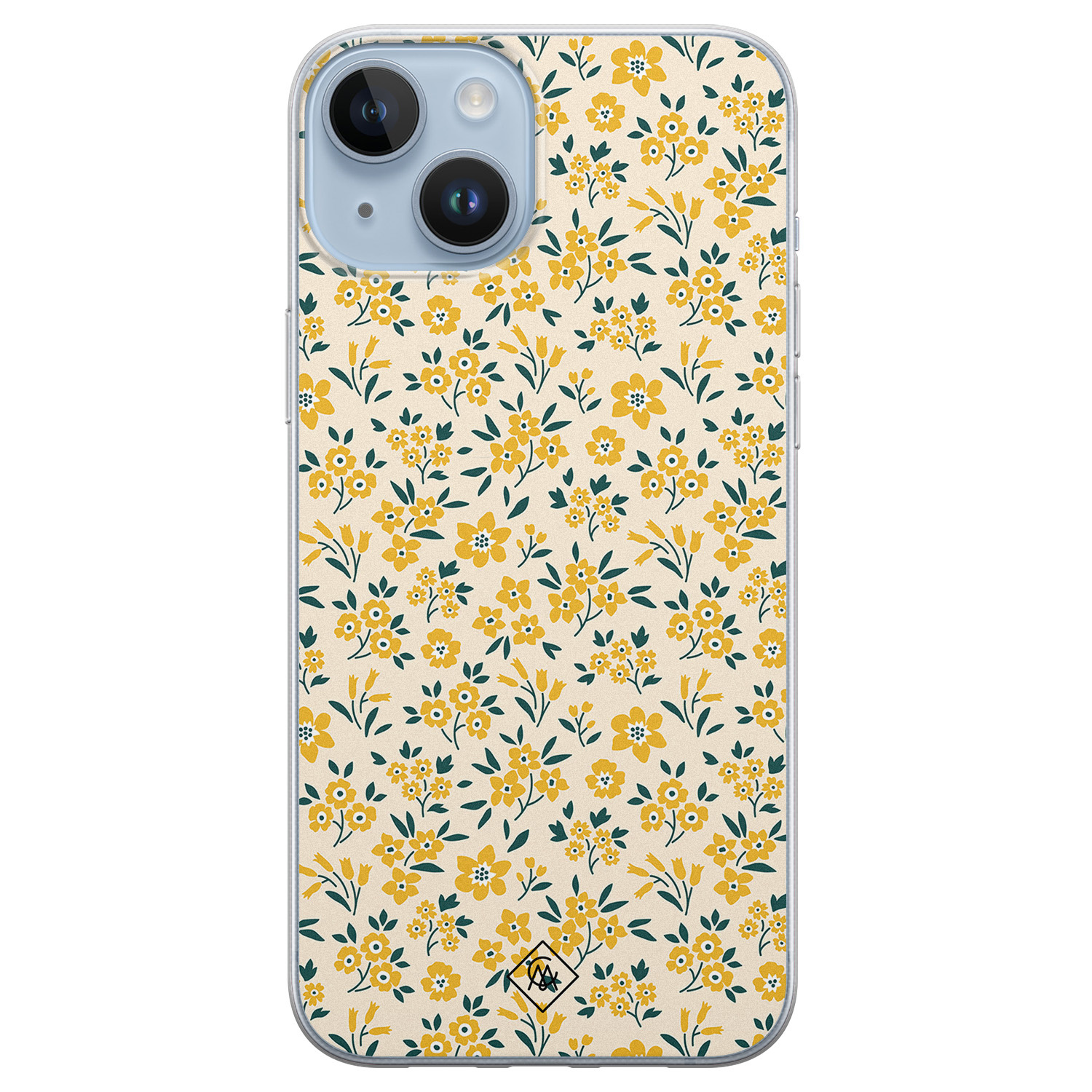 iPhone 14 Plus siliconen hoesje - Yellow garden