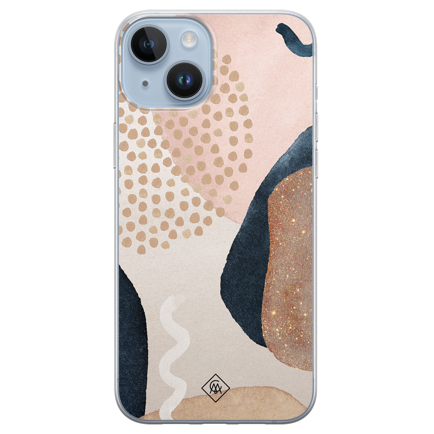 iPhone 14 Plus siliconen hoesje - Abstract dots